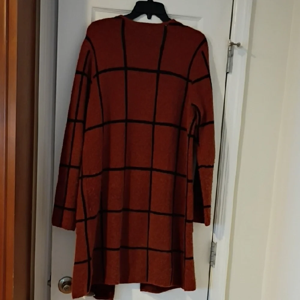 Fortune & Ivy Rust Sweater Coatigan, L - Picture 5 of 7